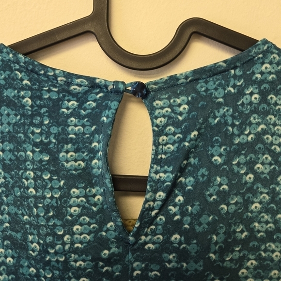 Worthington Petite Disco Snake Top Blue PL - Picture 4 of 7